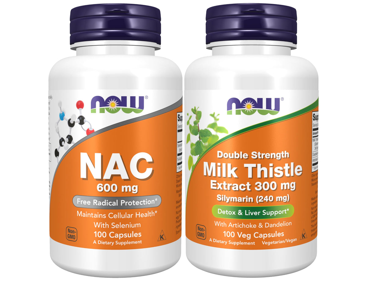NOW Foods NAC-sélénium: bouteille 600 mg avec gélules faciles à avaler.