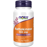 NOW Foods Nattokinase 100 mg – gélules végétariennes, soutien possible à la circulation.
