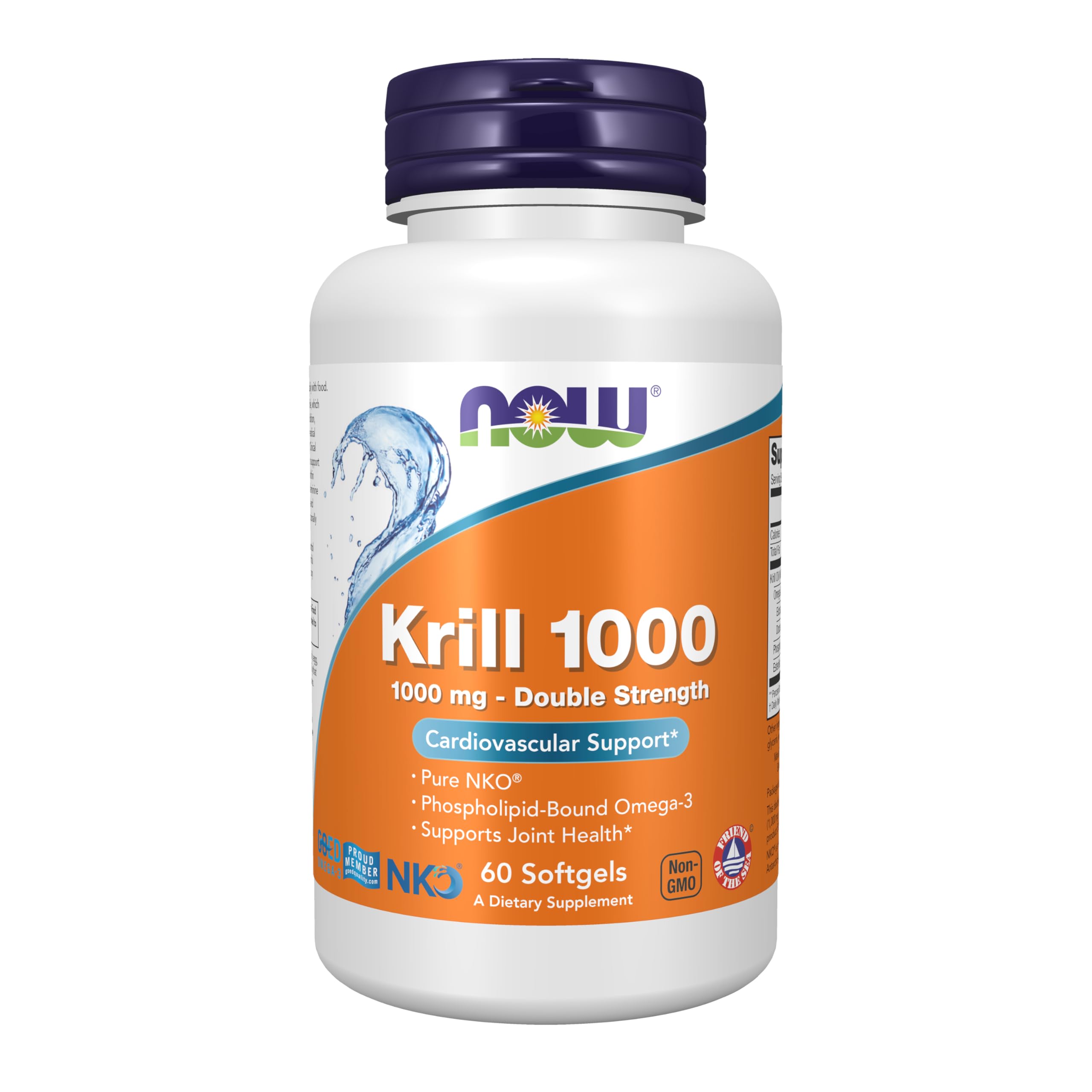 NOW Foods Neptune Krill 1000 mg gélules — bouteille et gélules, soutien potentiel des articulations.