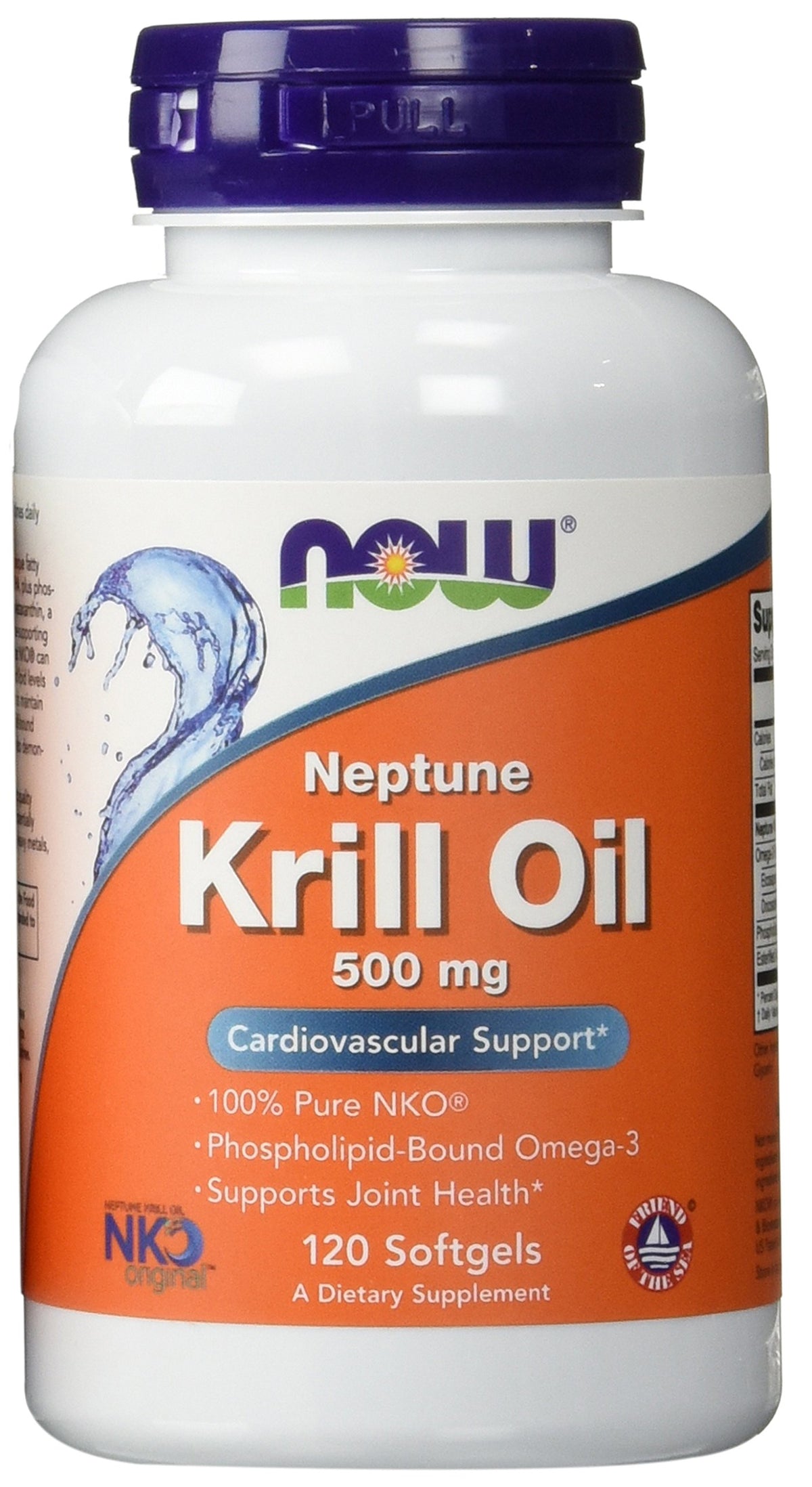 NOW Foods Neptune Krill Oil, bouteille, potentiel soutien articulations et lipides sanguins.