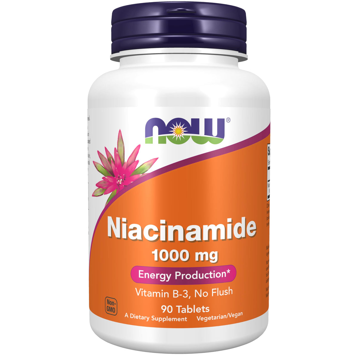 NOW Foods Niacinamide - Bouteille 90 tablettes sans flush pour énergie potentielle
