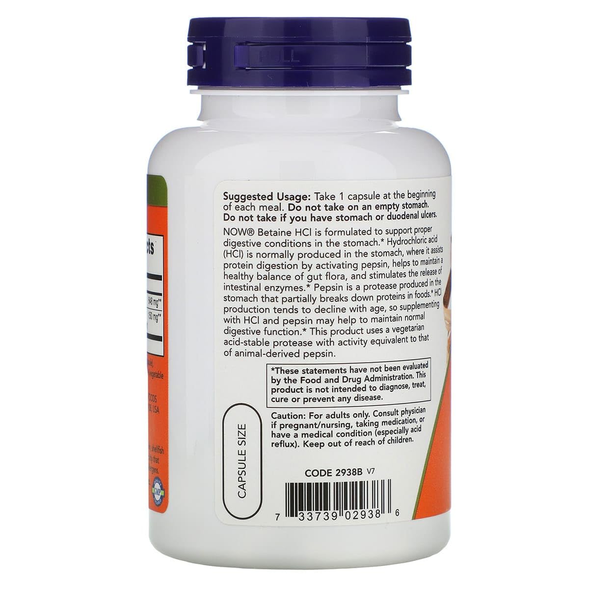 Pack deux bouteilles NOW Foods Betaine HCl et Pepsine pour une utilisation continue.