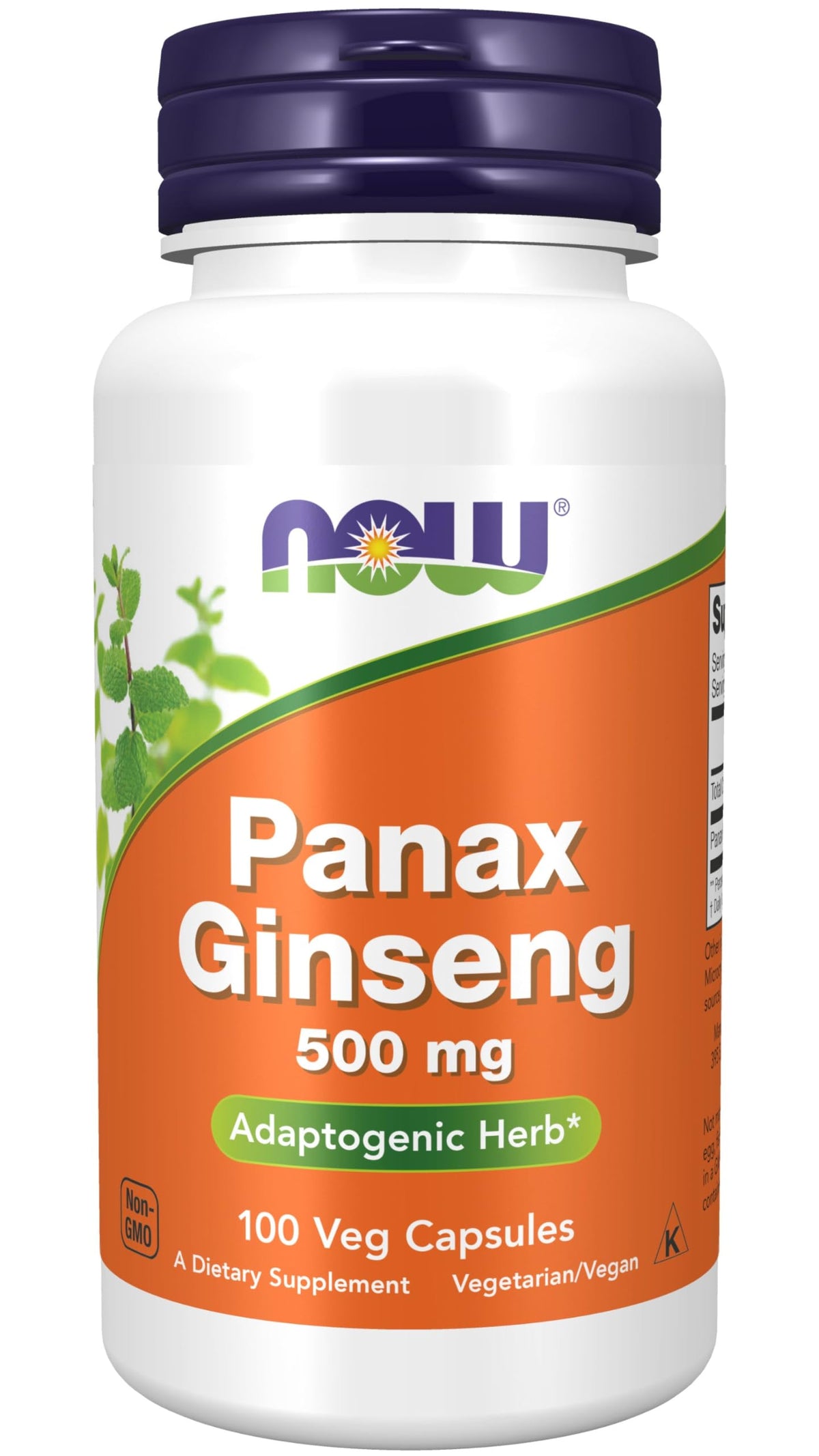 NOW Foods Panax Ginseng 100 caps – bouteille complète prête à l'emploi pour soutenir l'énergie naturelle