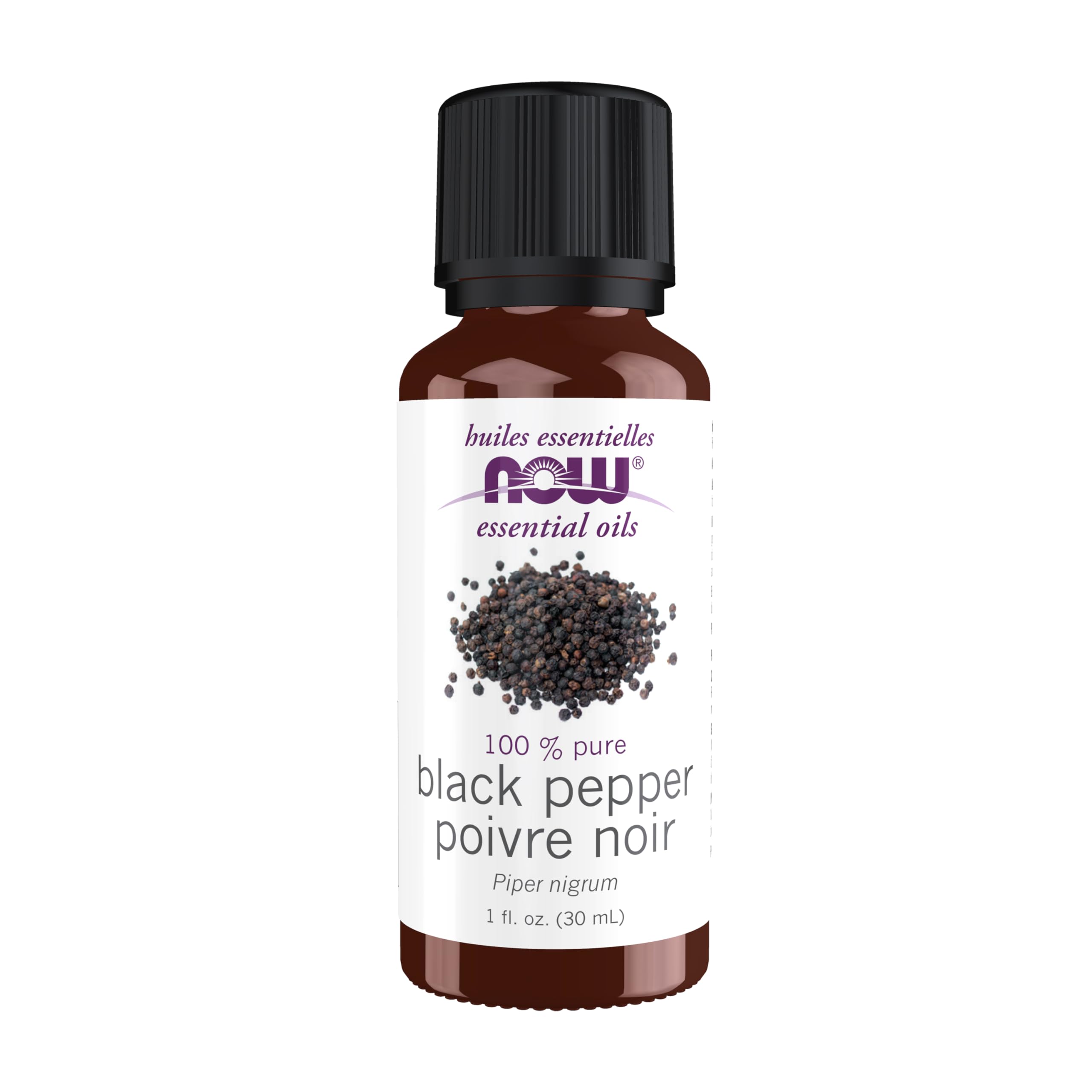 NOW Foods Poivre noir en bouteille d huile essentielle prête à diffuser