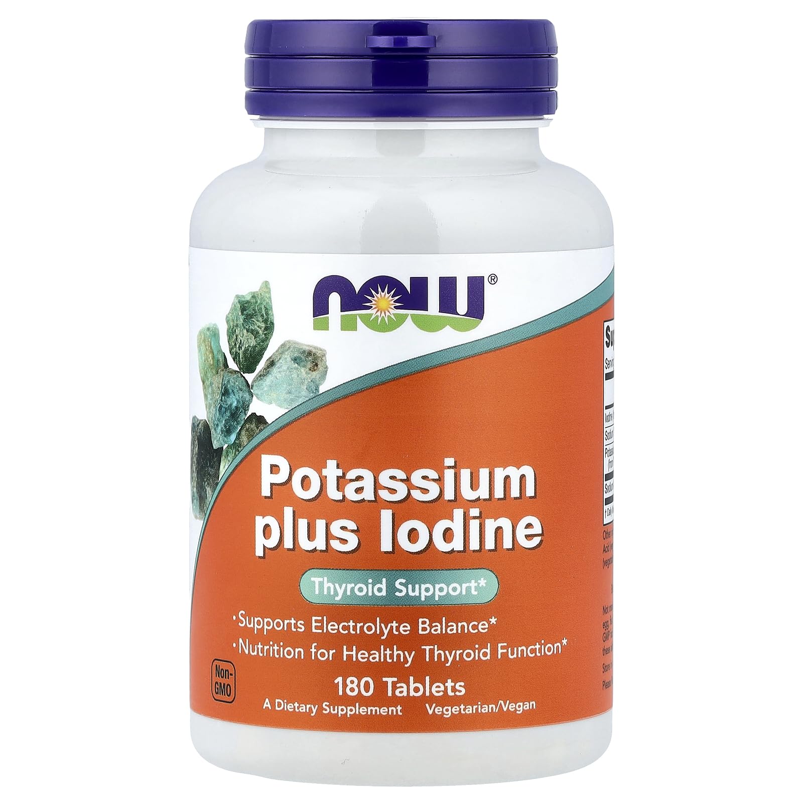 NOW Foods Potassium Plus Iodine – bouteille: dosage pratique pour le quotidien