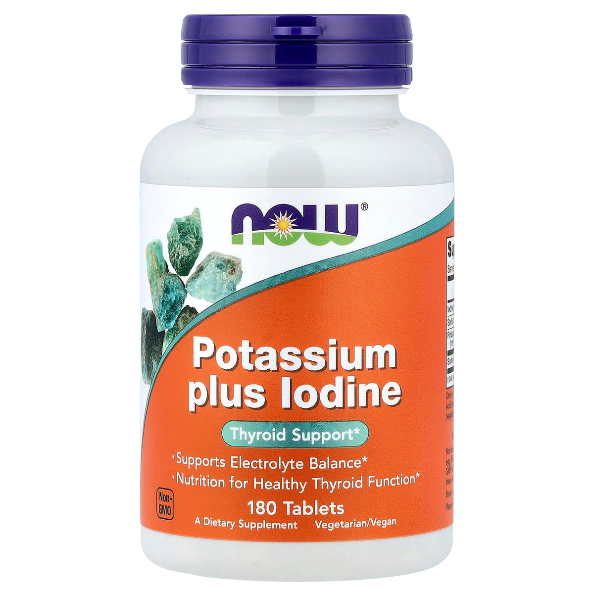 NOW Foods Potassium Plus Iodine – bouteille: dosage pratique pour le quotidien
