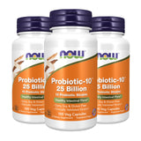 NOW Foods Probiotic-10, bouteille avant, soutien potentiel à la digestion quotidienne.