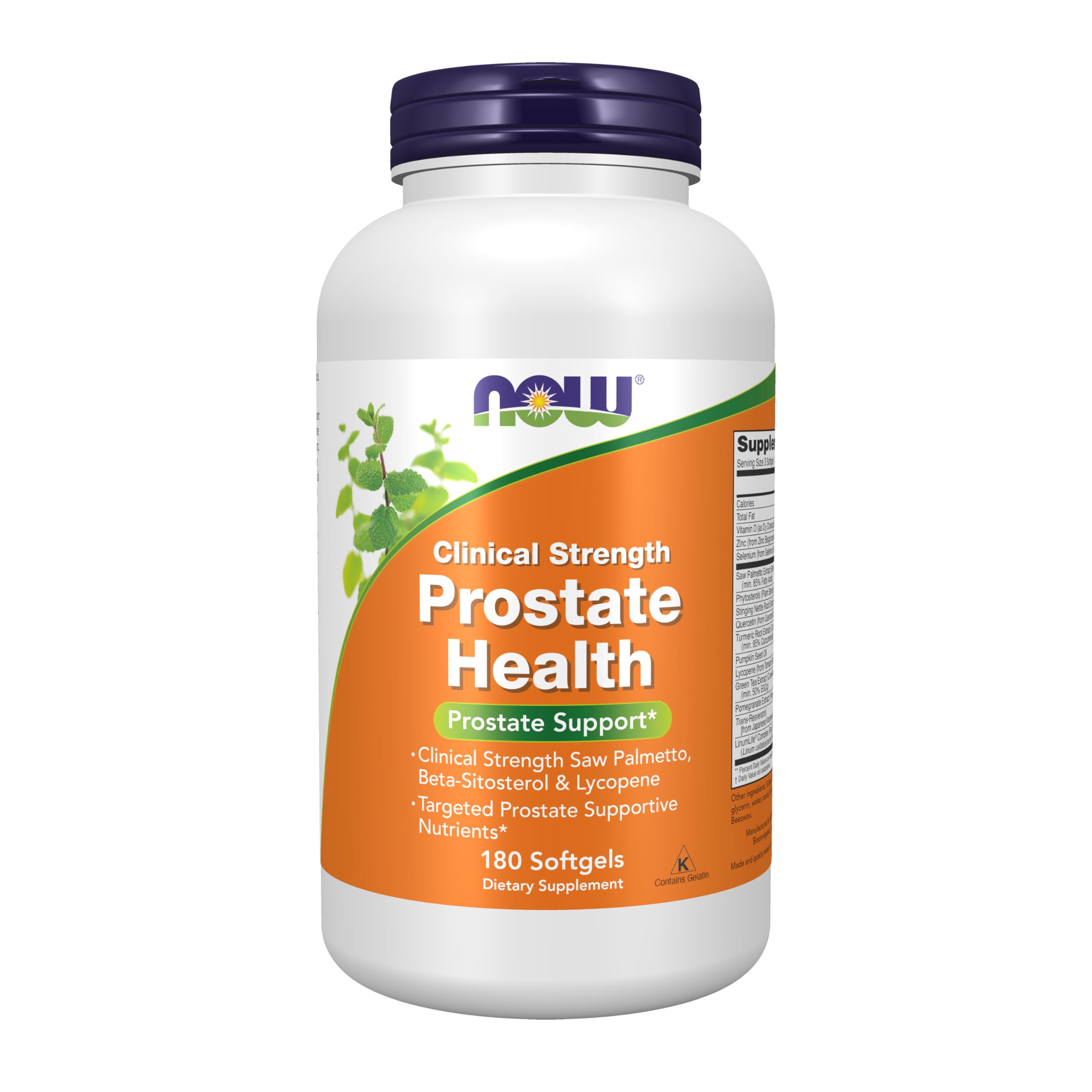 NOW Foods Prostate Health, bouteille de gélules, prise quotidienne simple et soutien potentiel