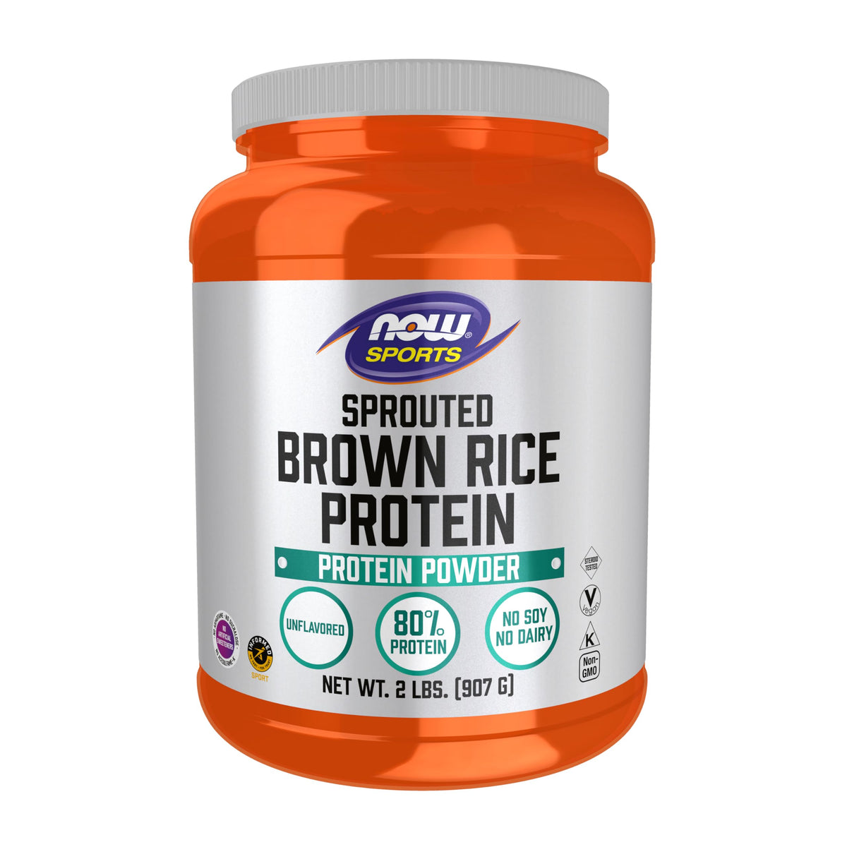 NOW Foods protéine riz brun germé en poudre prête à mélanger dans boissons protéinées