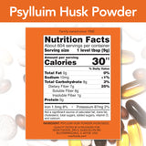 NOW Foods Psyllium Husk Poudre – dose quotidienne recommandée avec une cuillère à mesurer