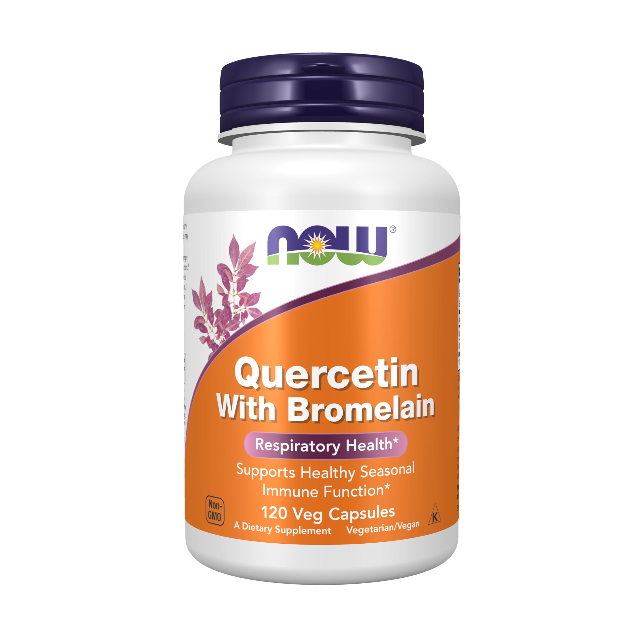 NOW Foods Quercetine Bromelain – bouteille de compléments, soutien éventuel au système immunitaire.