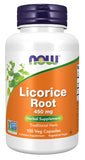 NOW Foods Reglisse racine – capsules 450 mg dans une bouteille pratique pour la routine quotidienne.