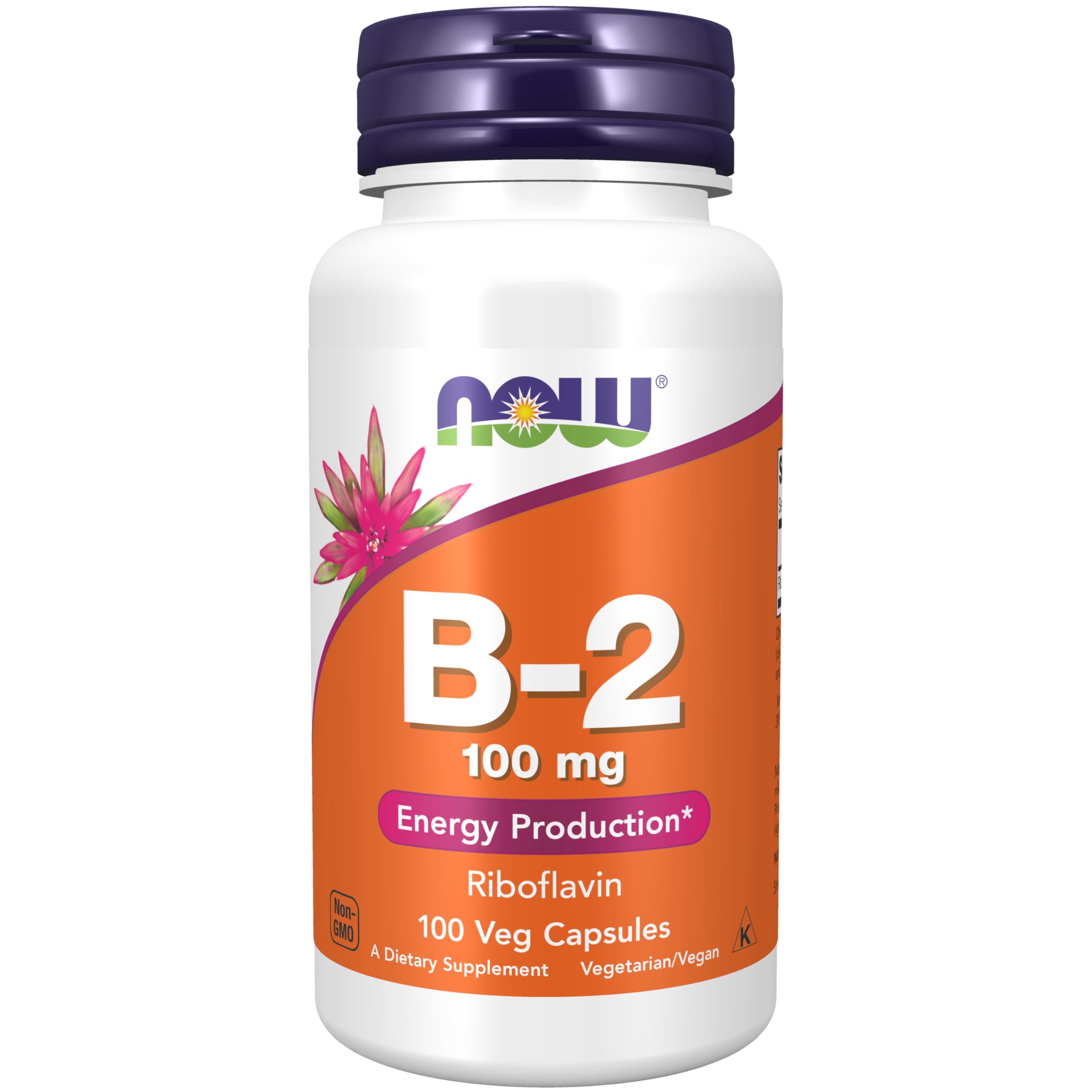 NOW Foods Riboflavine 100 mg dans une bouteille, soutien potentiel à l'énergie