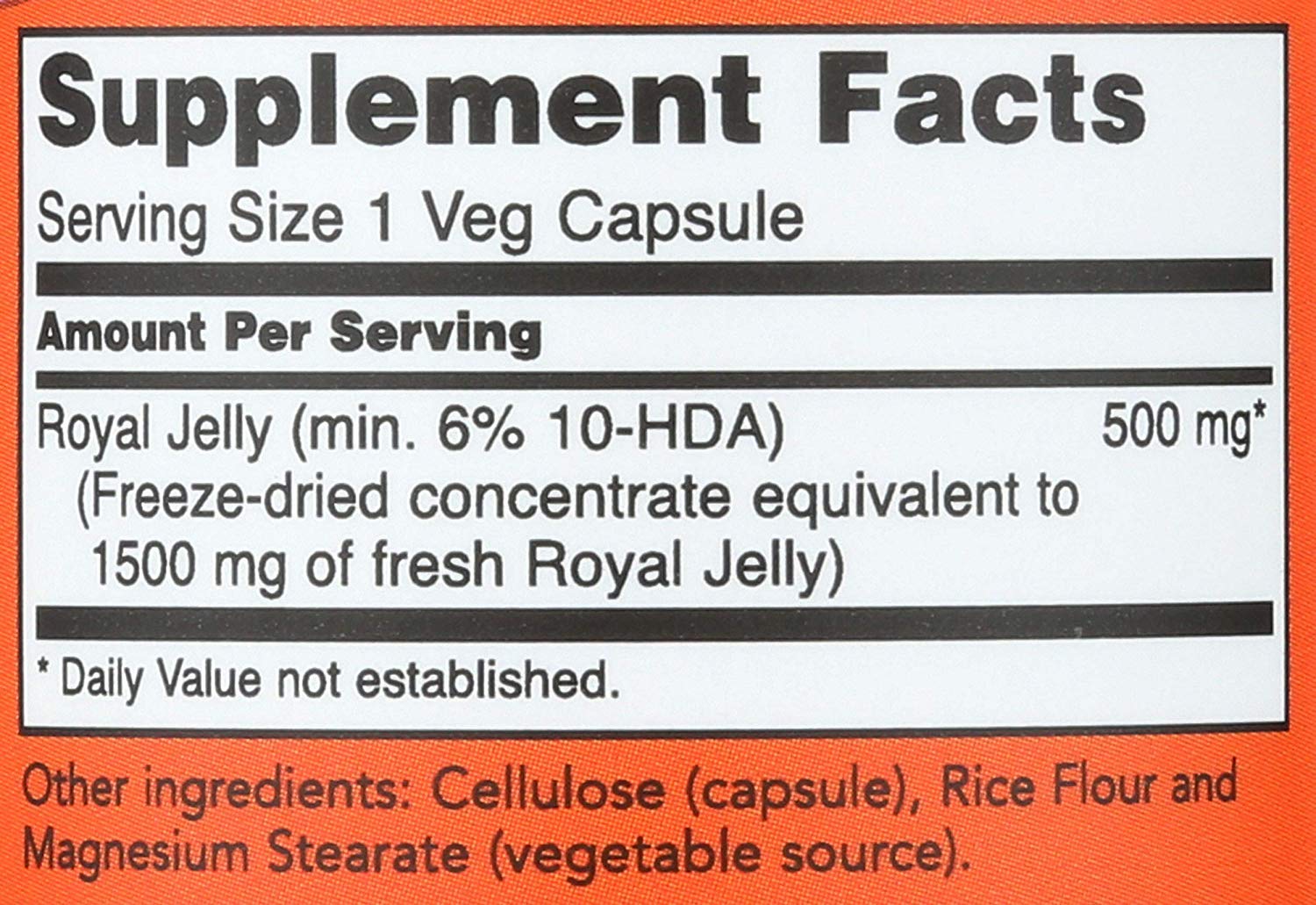 NOW Foods Royal Jelly 1500 mg, emballage double, pratique et économique pour le quotidien