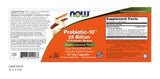 NOW Foods Saccharomyces boulardii tableau des ingredients et routine facile.