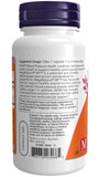 NOW Foods Blood Pressure Health — etiquette affichant composition et conseils d'utilisation.