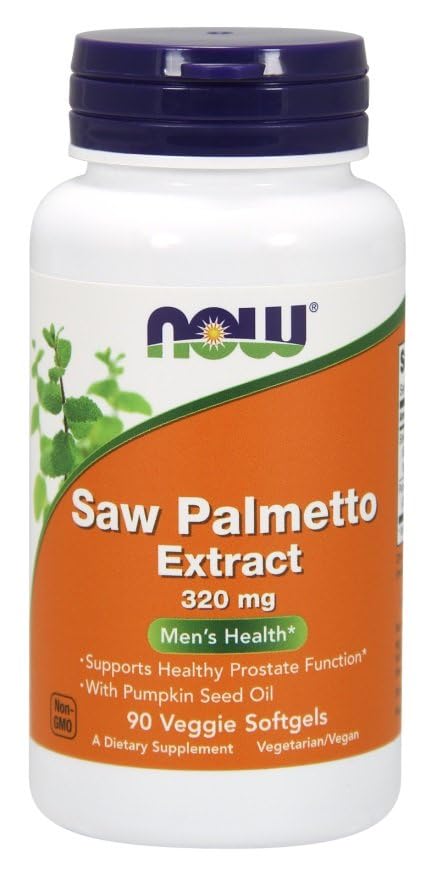 Huile-base pépins de courge associée au palmier-nain dans NOW Foods.