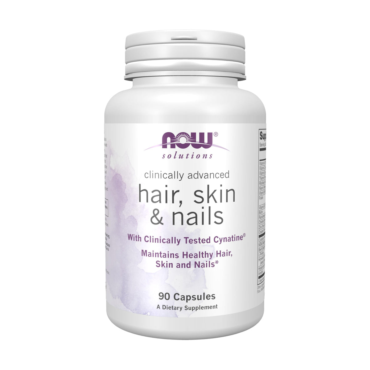 NOW Foods Solutions capsules Cynatine: bouteille pratique pour cheveux et ongles forts