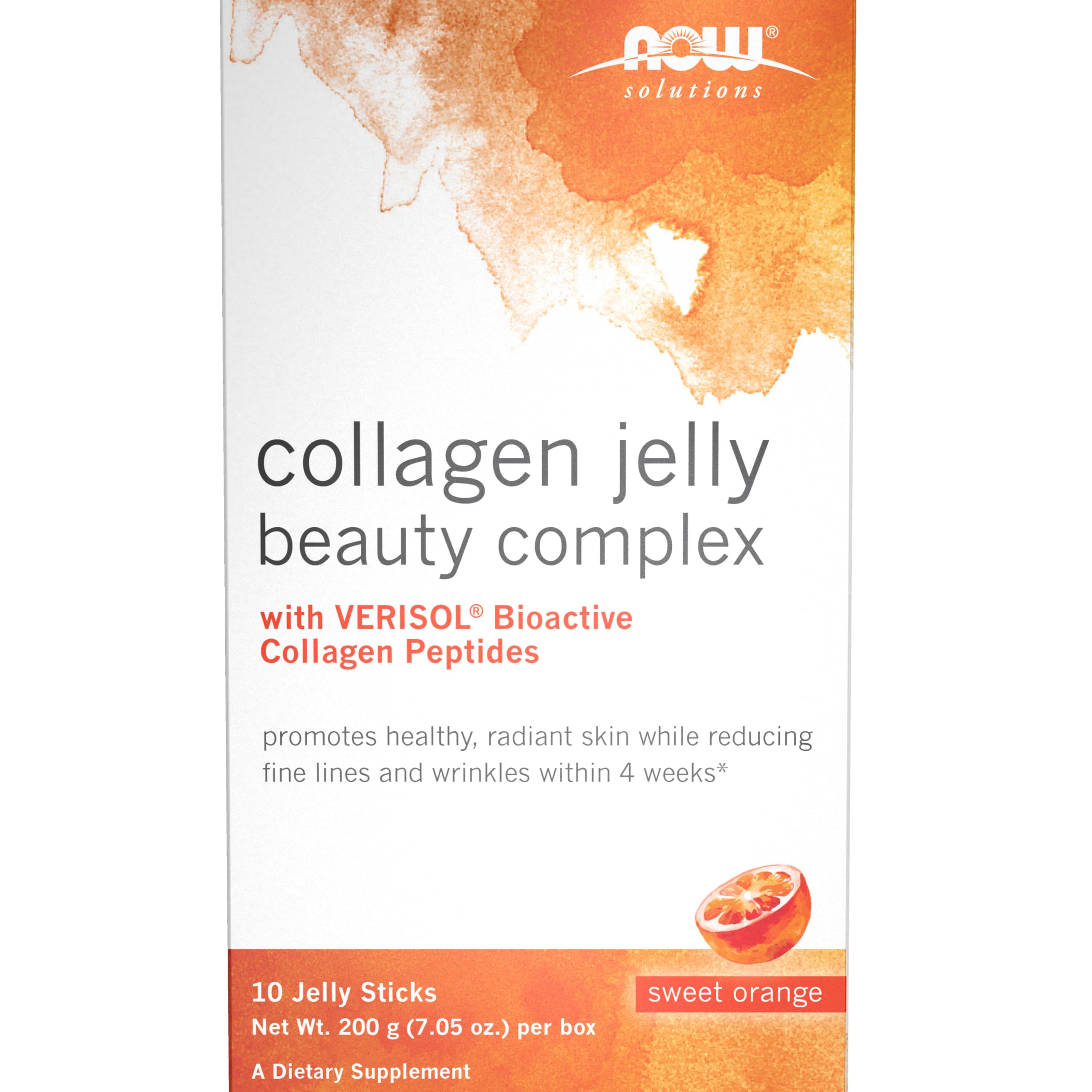 NOW Foods Collagen Jelly VERISOL en boîte, routine beauté facilitée.
