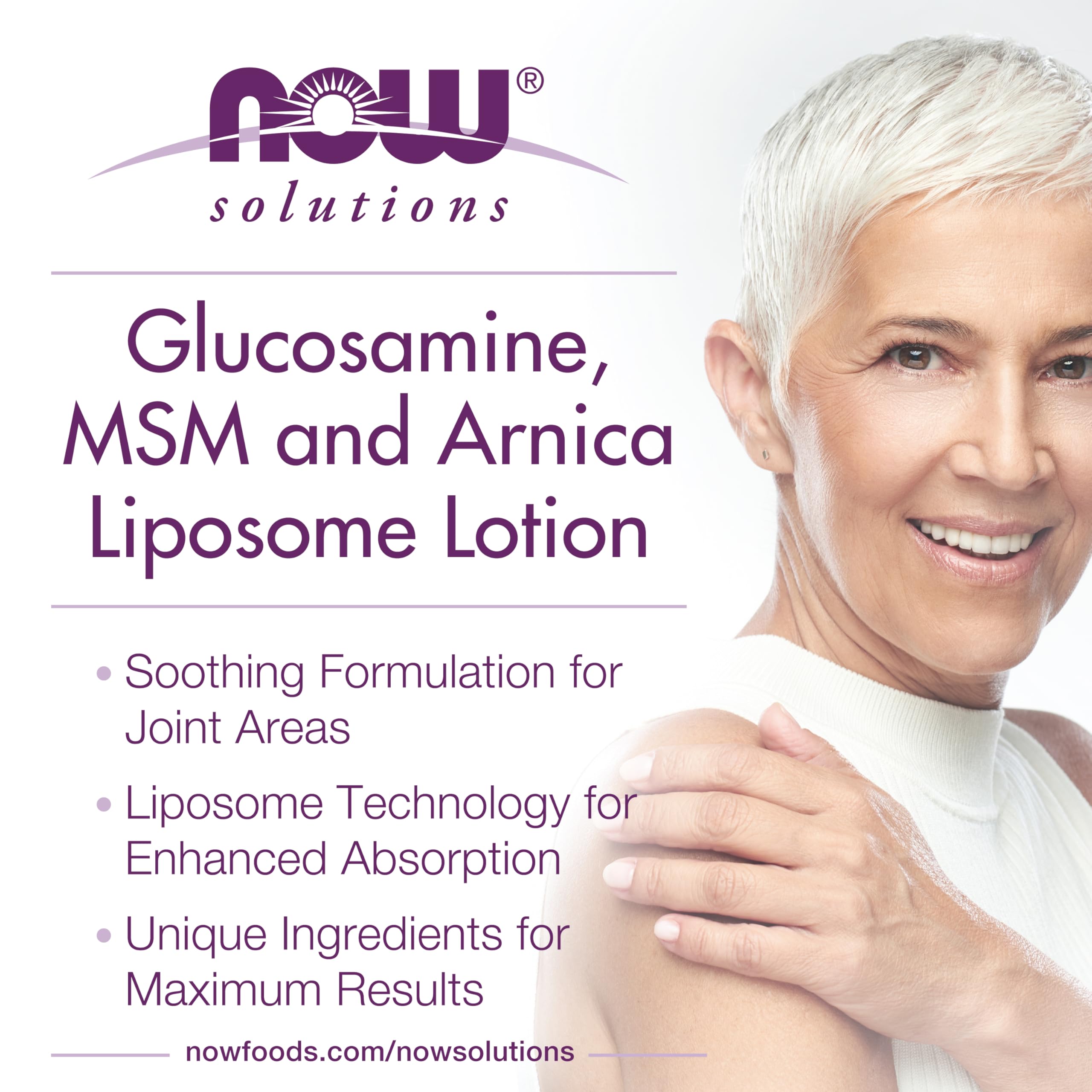 NOW Foods Solutions liposome lotion absorption améliorée, facilite la pénétration sur les zones articulaires
