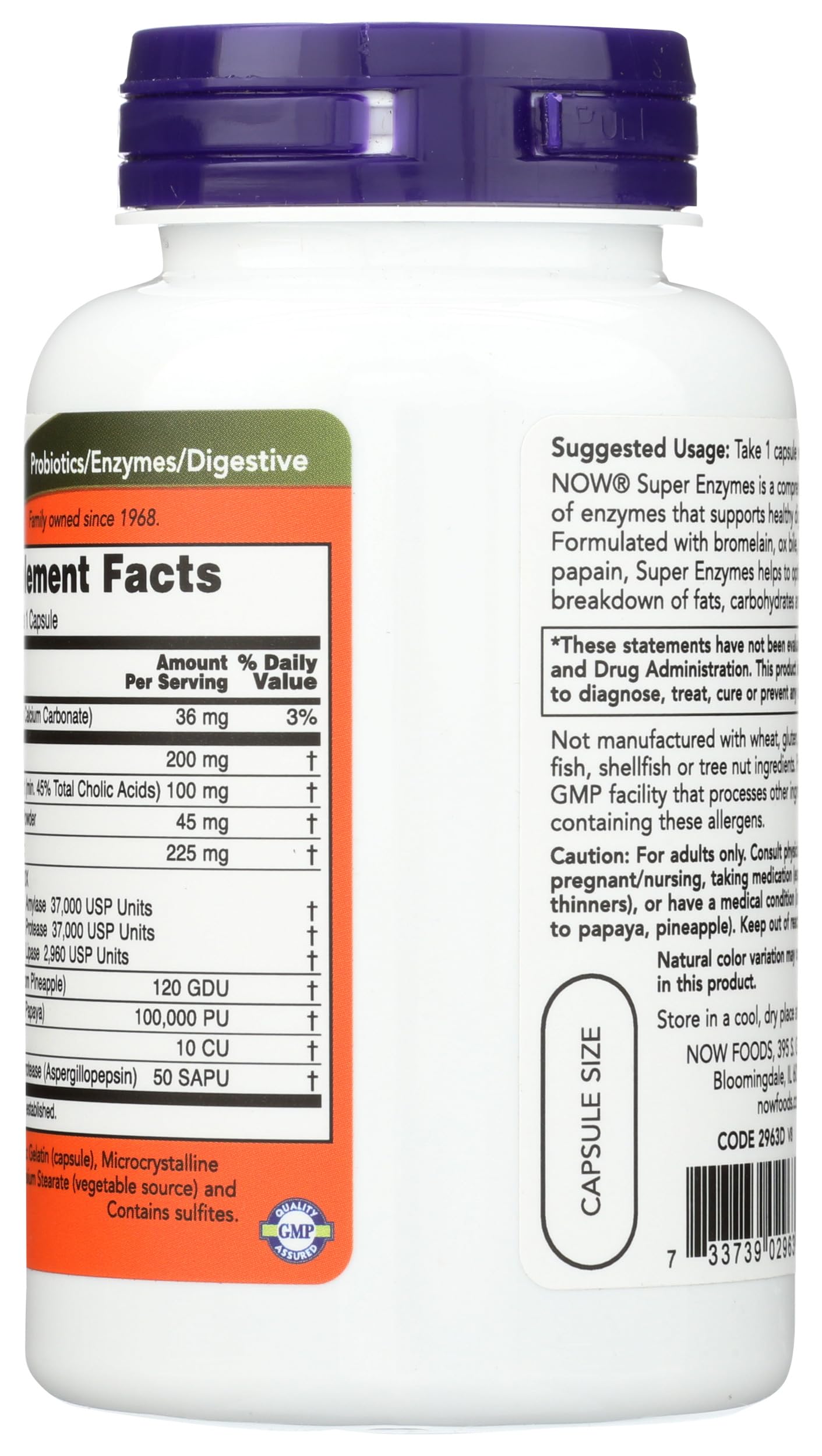 NOW Foods Super Enzymes — Capsules pour une utilisation quotidienne et pratique.