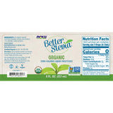 NOW Foods Stevia Extrait Bio dans café, douceur naturelle sans sucre ajouté.