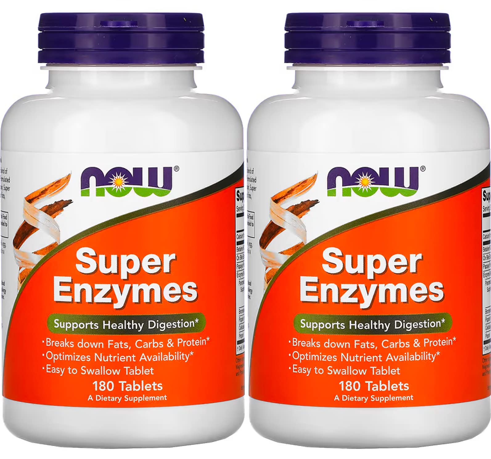 NOW Foods Super Enzymes – bouteille de comprimés, soutien digestif potentiel après les repas