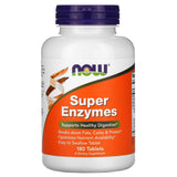 NOW Foods Super Enzymes – comprimés en gros plan, aide possible à la décomposition des graisses et protéines