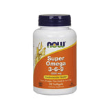 NOW Foods Super Omega 3-6-9 : bouteille avant, soutien potentiel pour la peau et l'énergie.