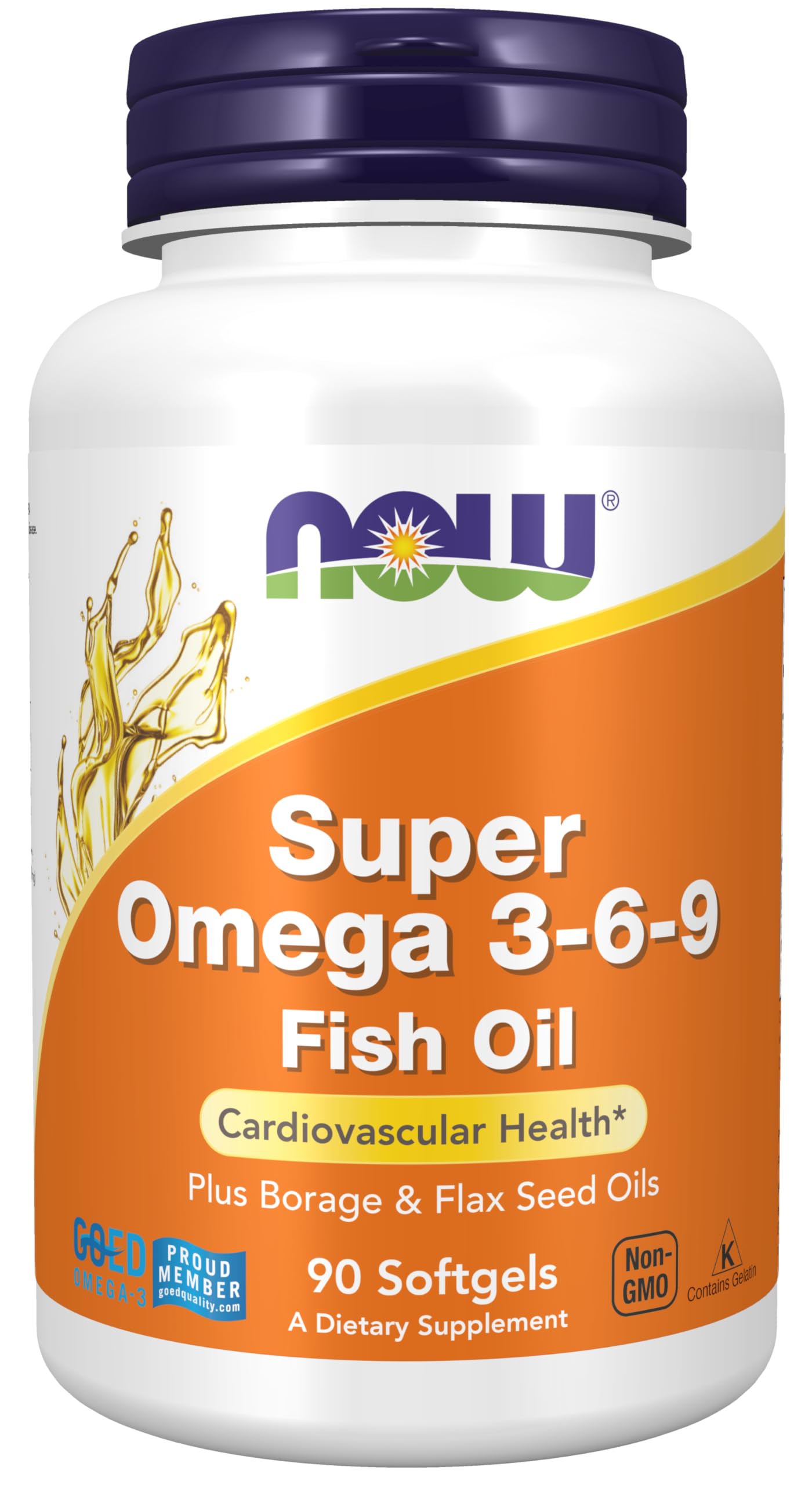 NOW Foods Super Omega 3-6-9, bouteille, soutien potentiel à une routine quotidienne de bien-être