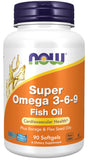NOW Foods Super Omega 3-6-9, bouteille, soutien potentiel à une routine quotidienne de bien-être