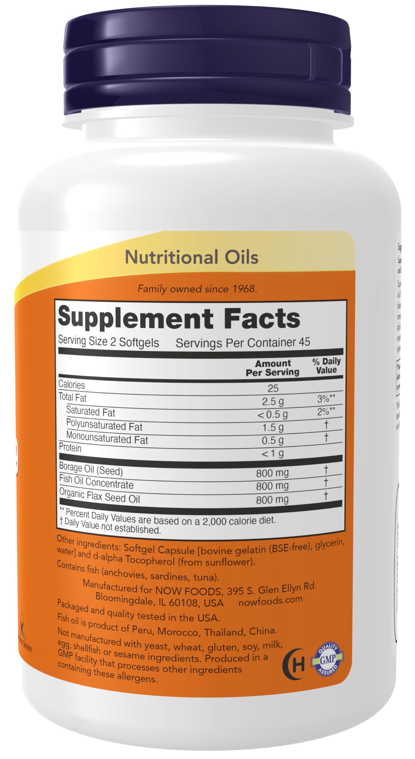 NOW Foods Super Omega 3-6-9, gélules molles, faciles à avaler pendant les repas