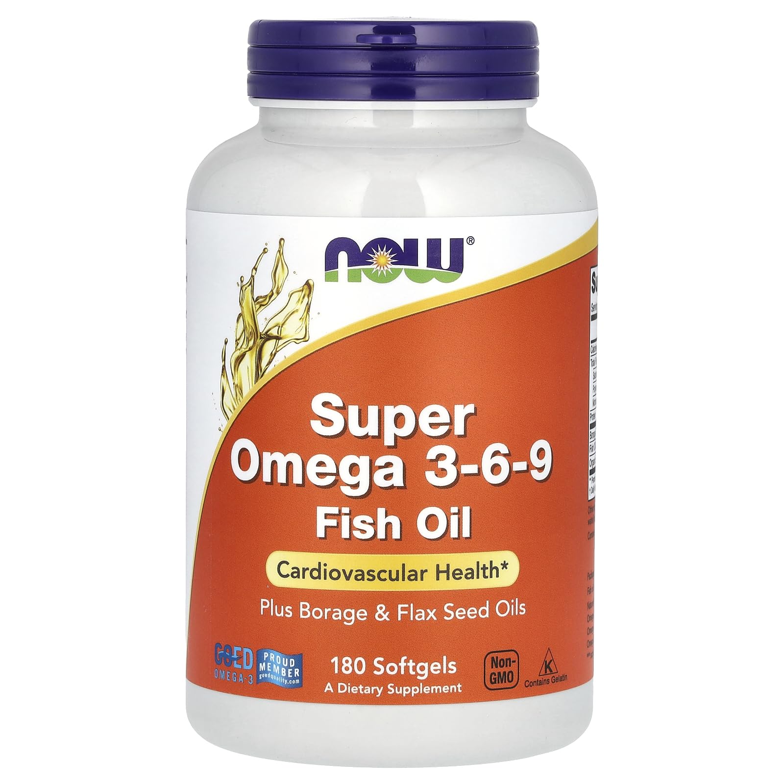 NOW Foods Super Omega 3-6-9 : capsules sur table pour un soutien potentiel du système cardiovasculaire