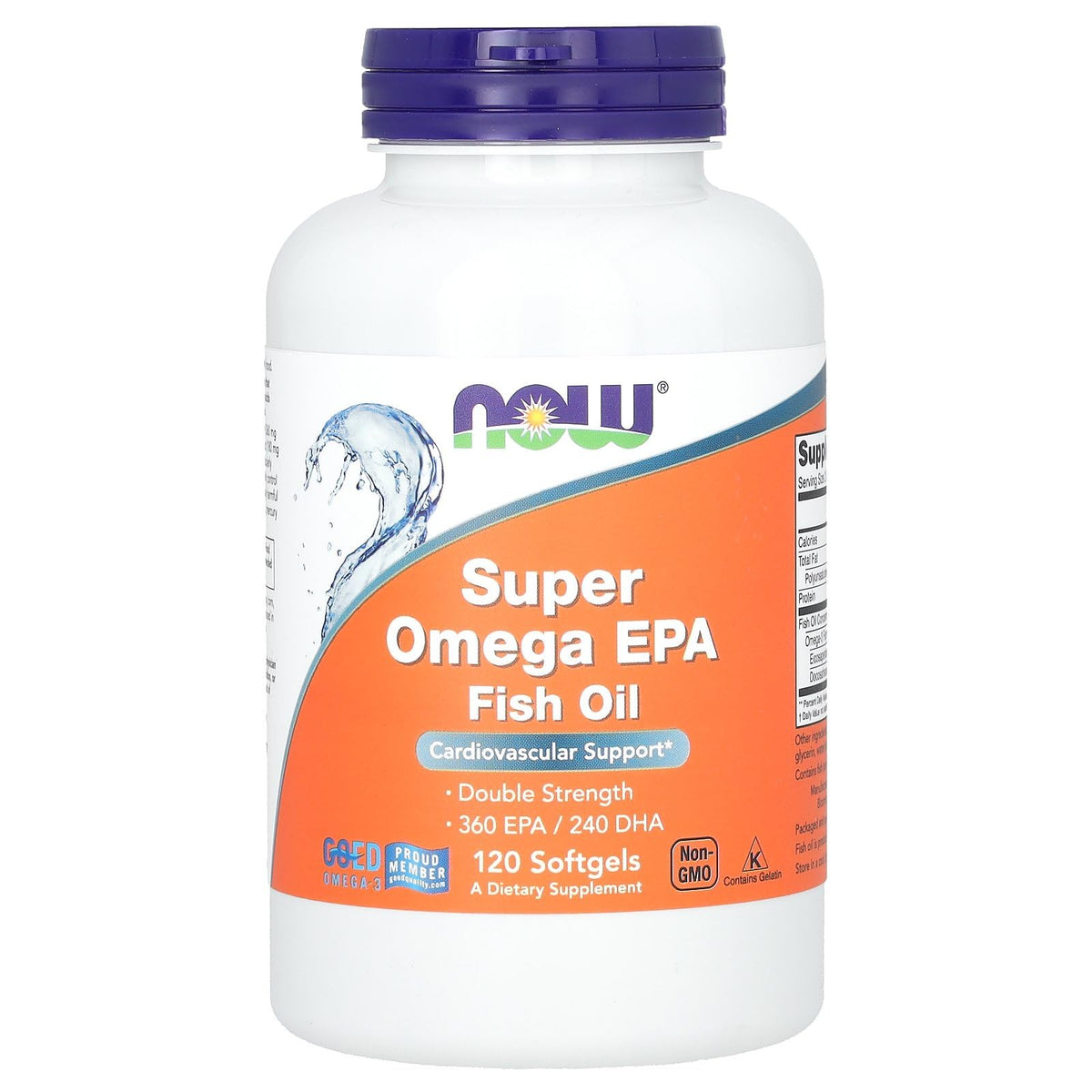 NOW Foods Super Omega EPA: bouteille et gélules, pratique pour l'apport oméga-3 quotidien.
