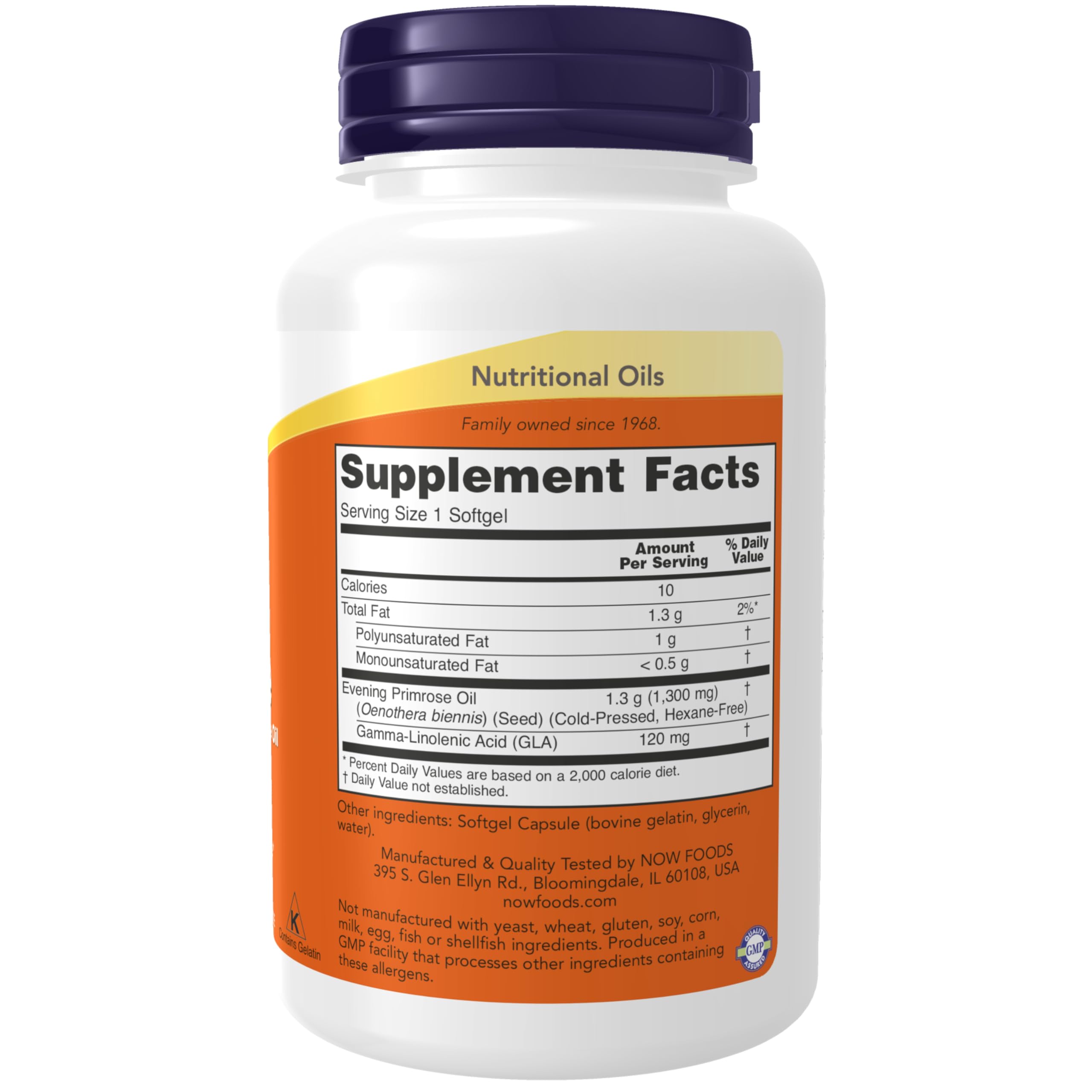 NOW Foods Super Primrose 1300 mg – gélules molles faciles à avaler