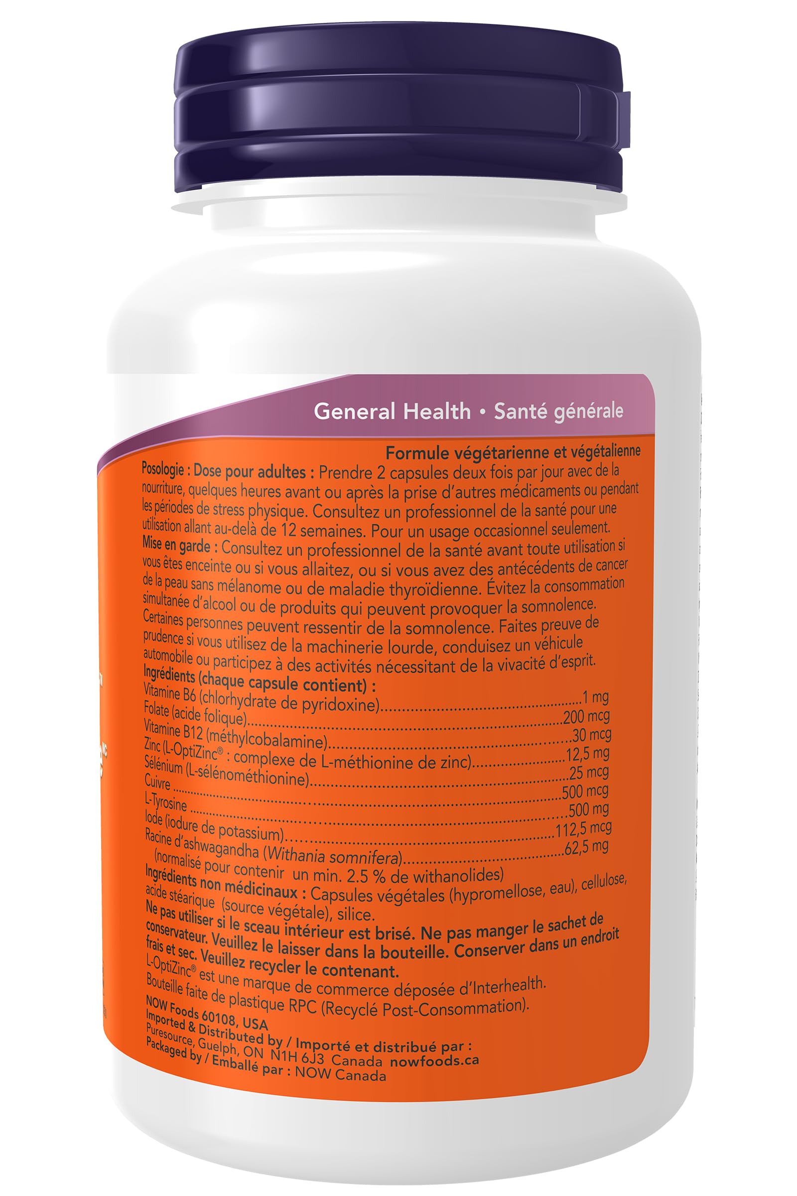 NOW Foods Thyroid Energy – cofacteurs sélénium zinc cuivre pour une fonction thyroïdienne normale