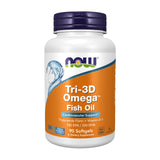 NOW Foods Tri-3D Omega: bouteille de gélules pratique pour l'apport en oméga-3