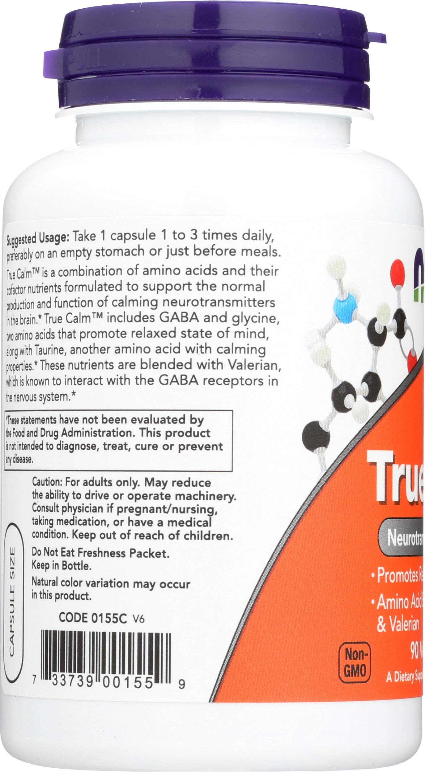Pack de deux NOW Foods True Calm: emballage pratique pour la maison et le voyage.