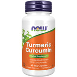 NOW Foods Turmeric Curcumin flacon gelules vegetales – soutien potentiel au bien-être quotidien.