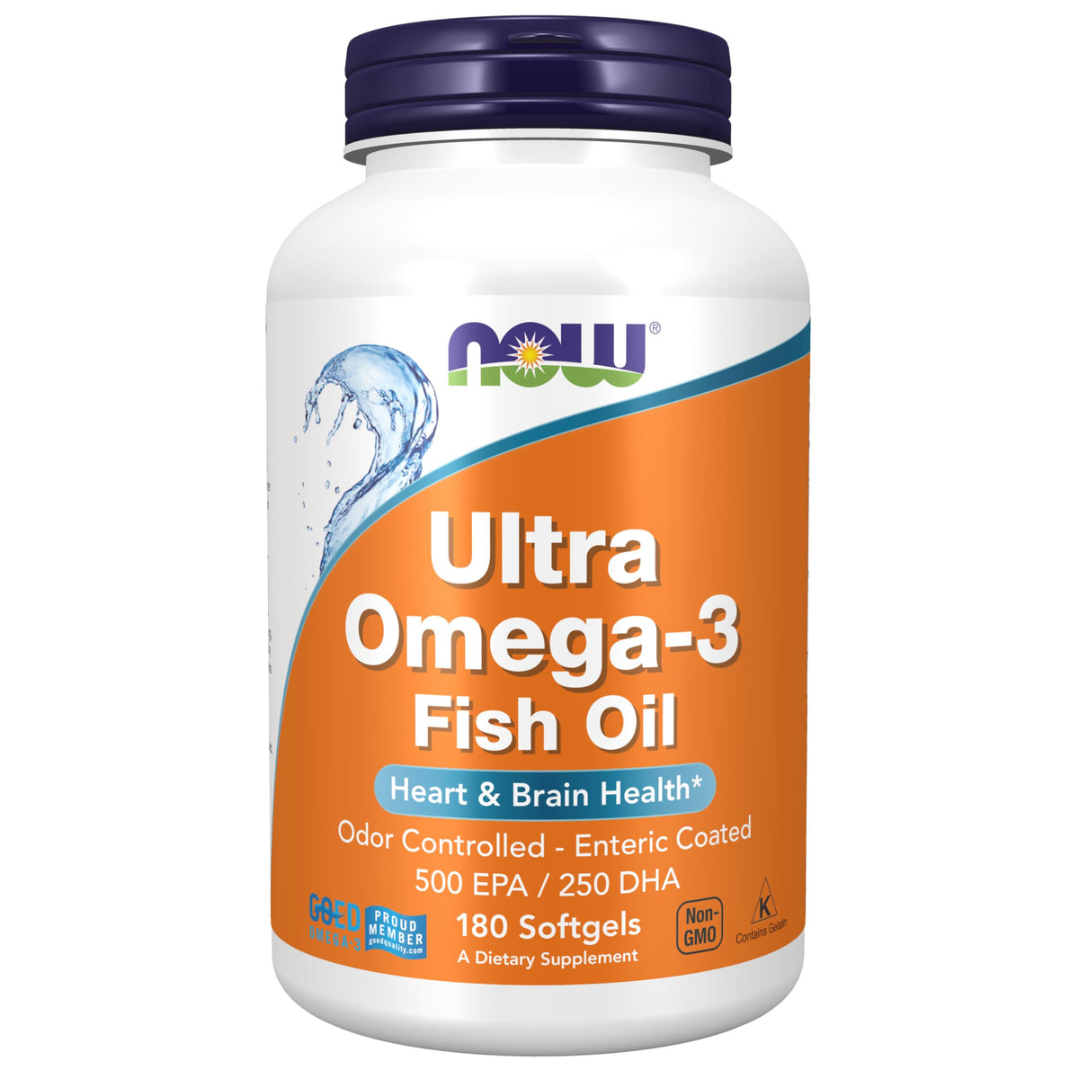 NOW Foods Ultra Omega-3 en bouteille enterique, tolérance accrue
