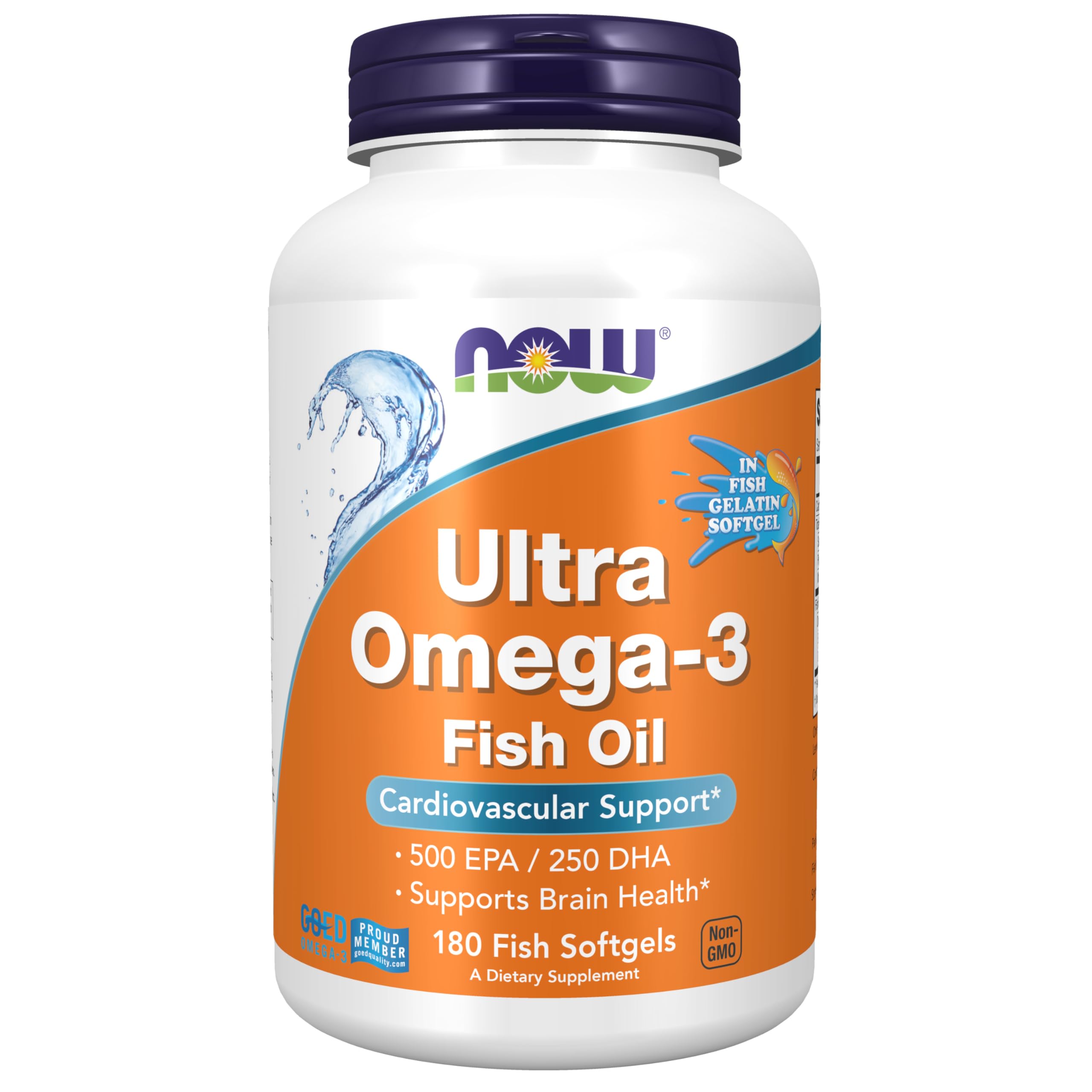 NOW Foods Ultra Omega-3 – bouteille visible, soutien cardiovasculaire potentiel.