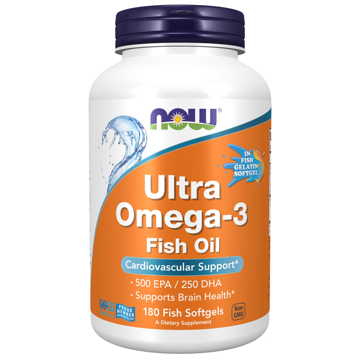 NOW Foods Ultra Omega-3 – bouteille visible, soutien cardiovasculaire potentiel.
