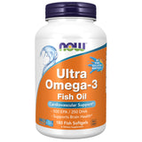 NOW Foods Ultra Omega-3 – bouteille visible, soutien cardiovasculaire potentiel.