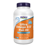 NOW Foods Ultra Omega 3-D vue avant de la bouteille, gélules faciles à prendre au quotidien