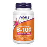 NOW Foods Vitamine B-100 flacon libération prolongée pour énergie durable