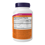 NOW Foods Vitamine C-1000 avec bioflavonoïdes sur l'étiquette, mise en valeur des ingrédients.