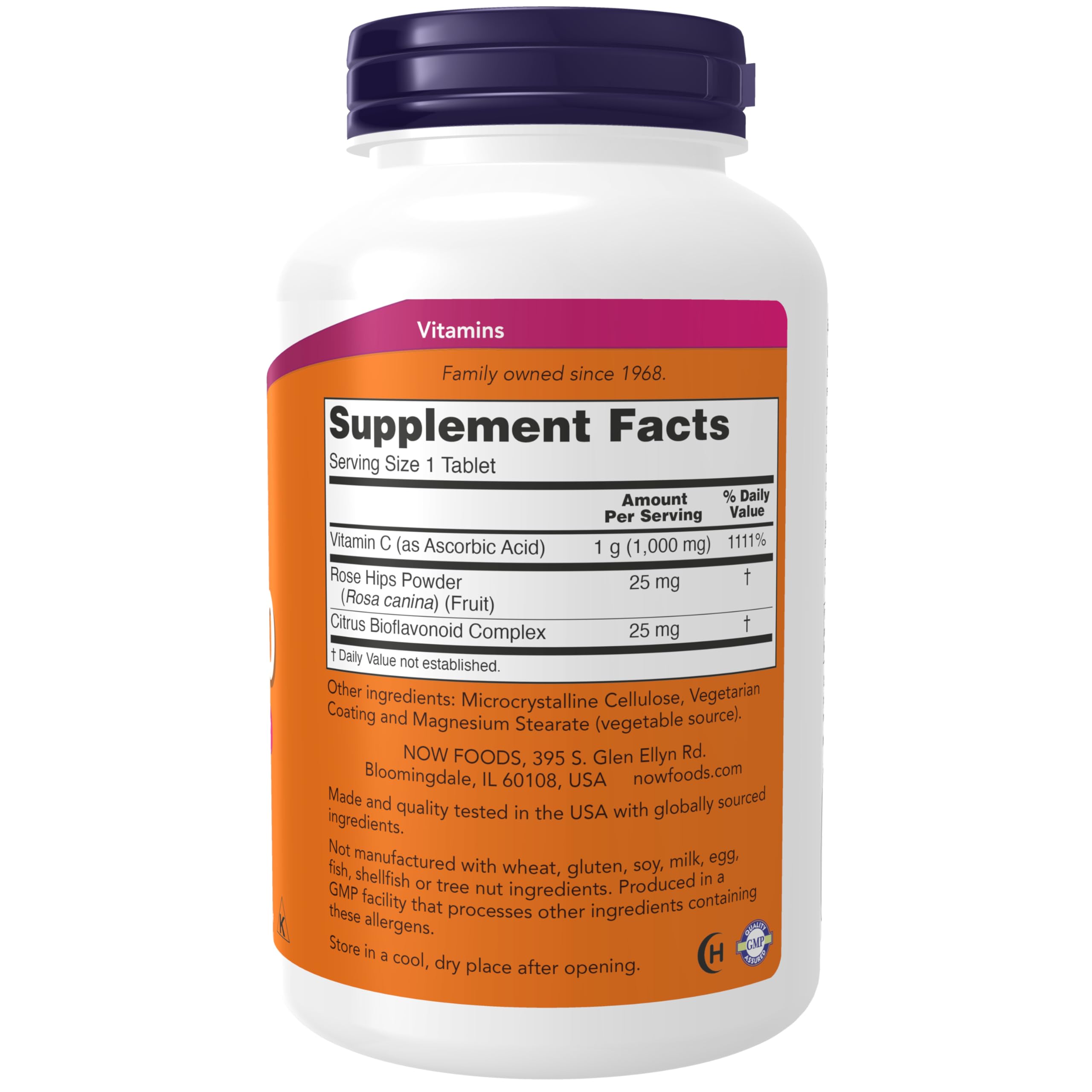 NOW Foods Vitamin C-1000 avec cynorhodons, utilisation quotidienne possible