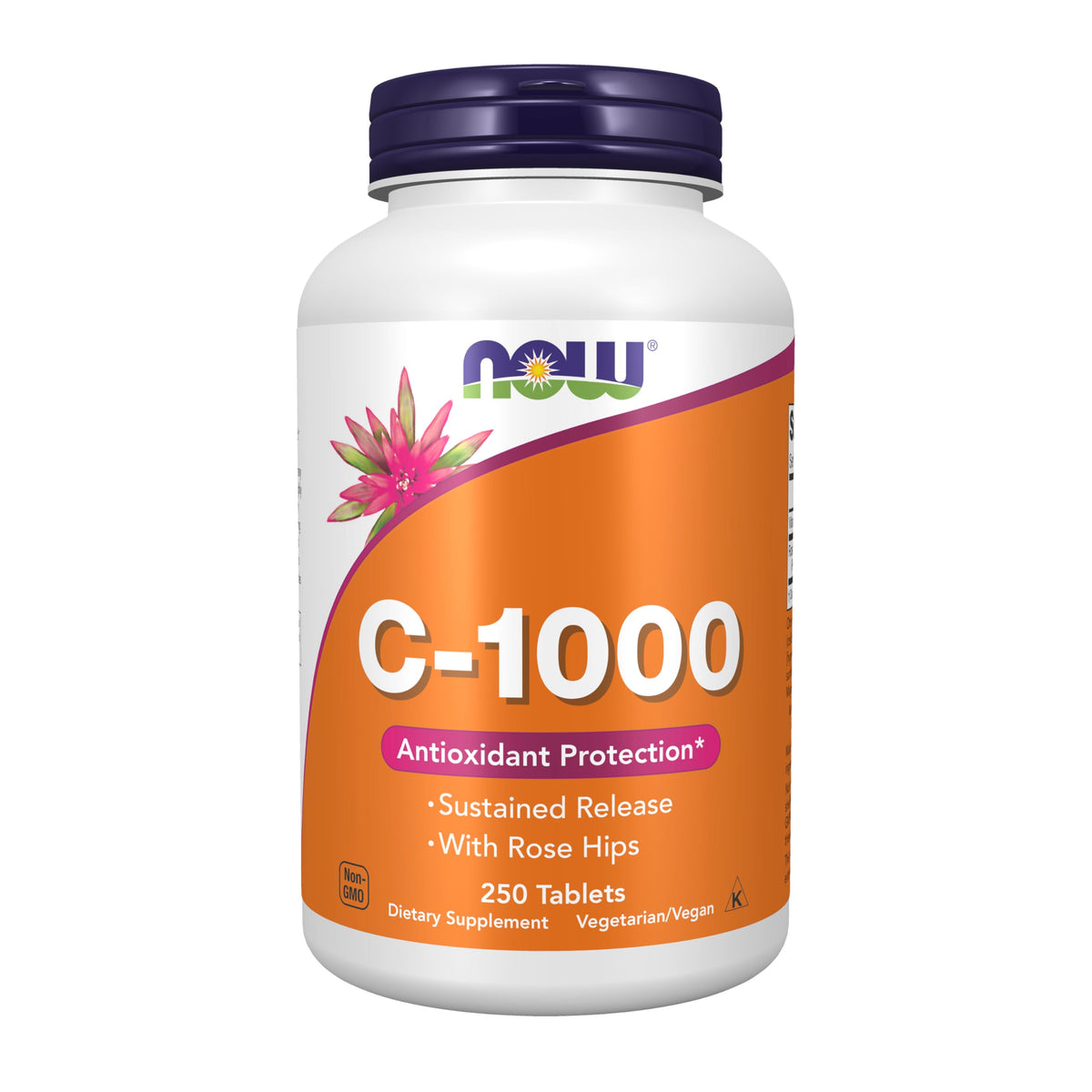 NOW Foods Vitamine C 1000 avec eglantier dans une bouteille, potentiel soutien immunitaire.