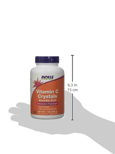 NOW Foods Vitamine C Cristaux — sans ogm, poudre polyvalente pour vos préparations.