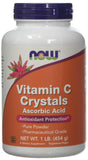 NOW Foods Vitamine C Cristaux — poudre pure pour dosage précis dans vos recettes.